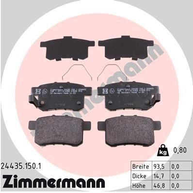 Otto Zimmermann 24435.150.1 Brake Pad Set, disc brake 244351501