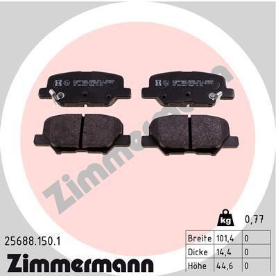 Otto Zimmermann 25688.150.1 Brake Pad Set, disc brake 256881501