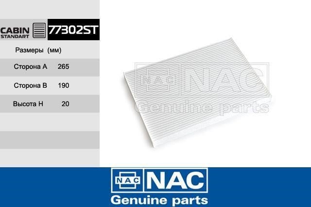 Nac 77302-ST Filter, interior air 77302ST