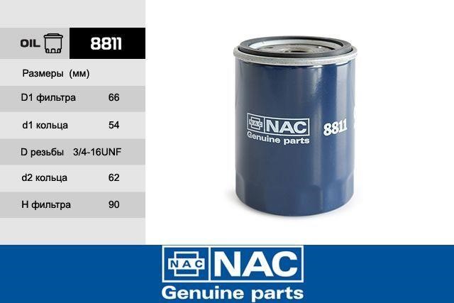 Nac 8811 Oil Filter 8811