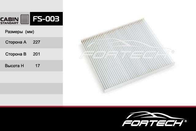 Fortech FS-003 Filter, interior air FS003