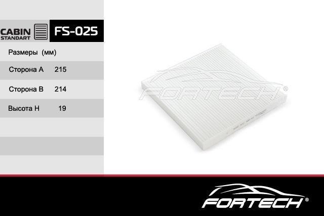 Fortech FS-025 Filter, interior air FS025