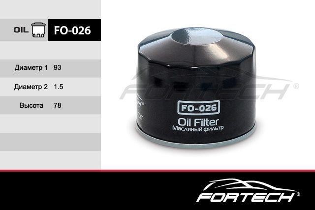 Fortech FO-026 Oil Filter FO026