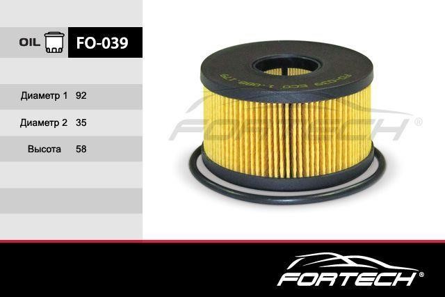 Fortech FO-039 Oil Filter FO039