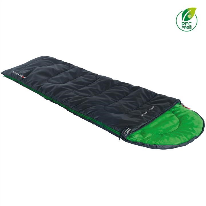 High Peak 928258 Sleeping bag High Peak Easy Travel / + 5 ° C Anthra / Green (Left) 928258