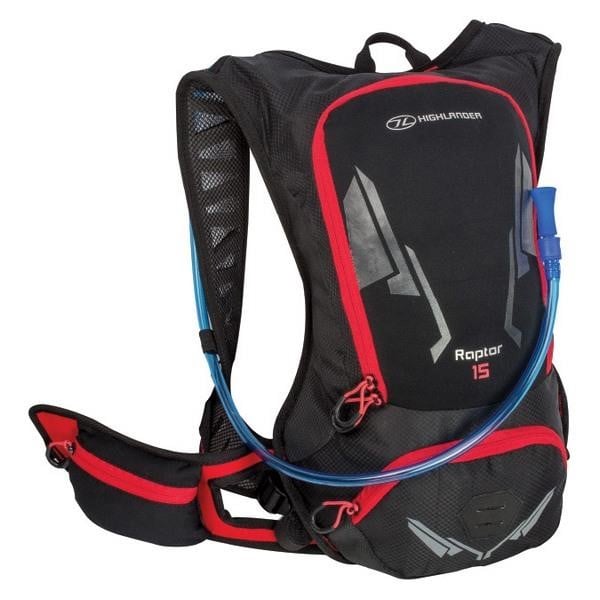 Highlander 924217 Sports backpack Raptor Hydration Pack 15 Black/Red 924217
