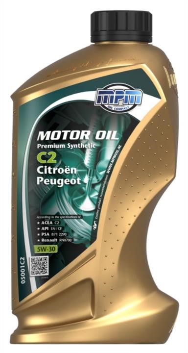 MPM Oil 05001C2 Engine oil MPM Oil Premium Synthetic C2 Peugeot/Citroen 5W-30, 1L 05001C2