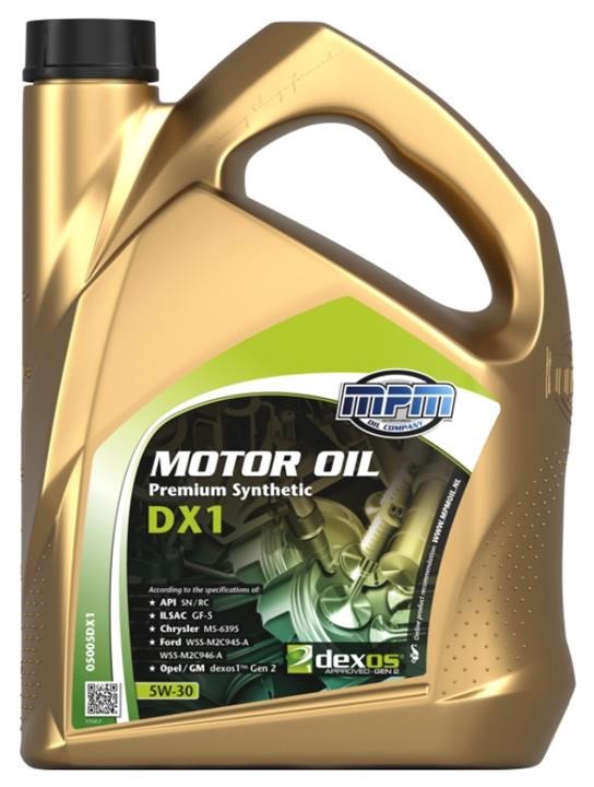 MPM Oil 05005DX1 Engine oil MPM Oil Premium Synthetic GM Dexos1 5W-30, 5L 05005DX1