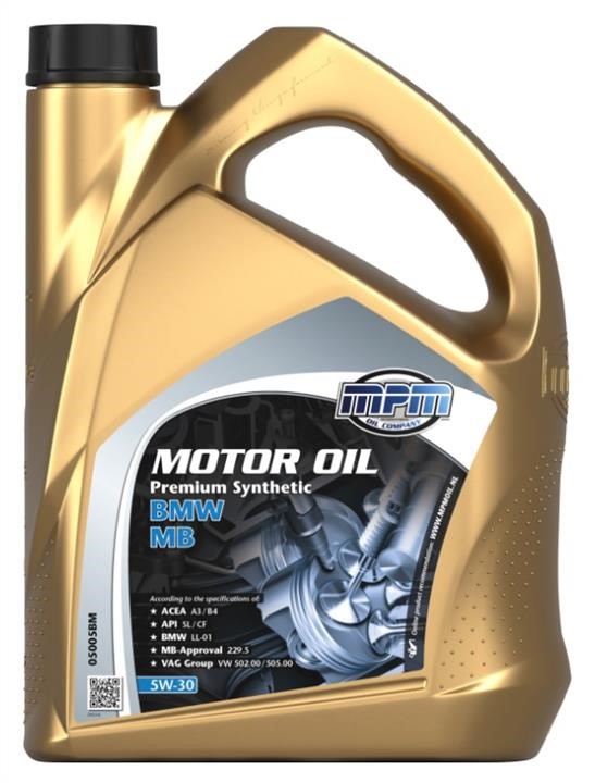 MPM Oil 05005BM Engine oil MPM Oil Premium Synthetic BMW/Mercedes-Benz 5W-30, 5L 05005BM