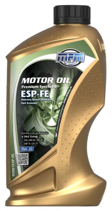MPM Oil 05001ESP-FE Engine oil MPM Oil Premium Synthetic ESP-FE 0W-20, 1L 05001ESPFE