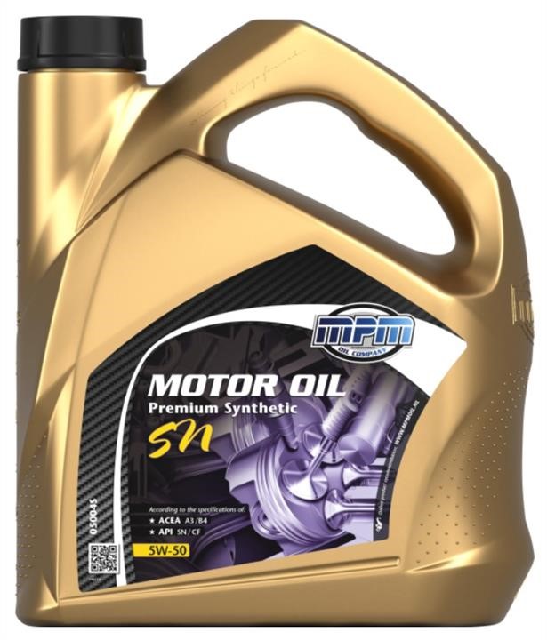 MPM Oil 05004S Engine oil MPM Oil Premium Synthetic SN 5W-50, 4L 05004S