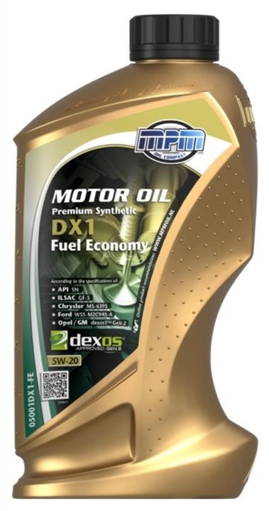 MPM Oil 05001DX1-FE Engine oil MPM Oil Premium Synthetic DX1-FE 5W-20, 1L 05001DX1FE
