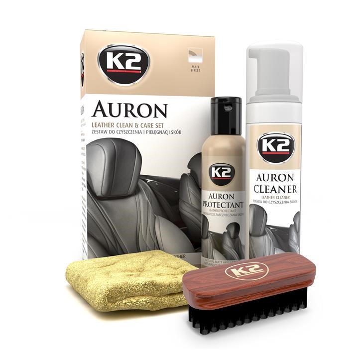 K2 G420 Care set for leather upholstery (cleaner 200 ml + 150 ml protection tool + brush + microfiber) G420