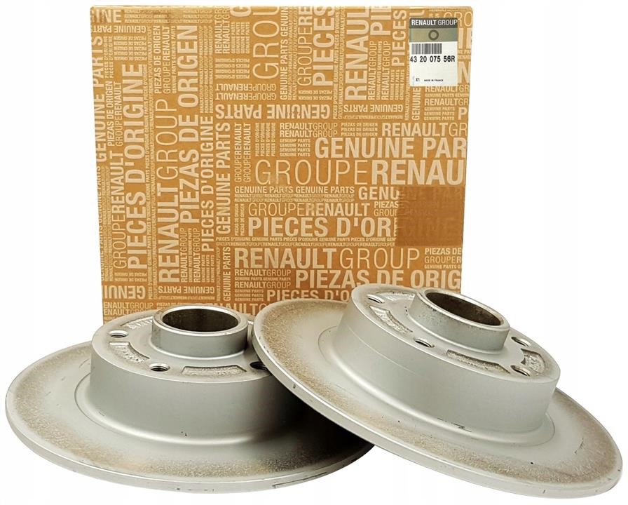 Renault 43 20 075 56R Rear brake disc, non-ventilated 432007556R