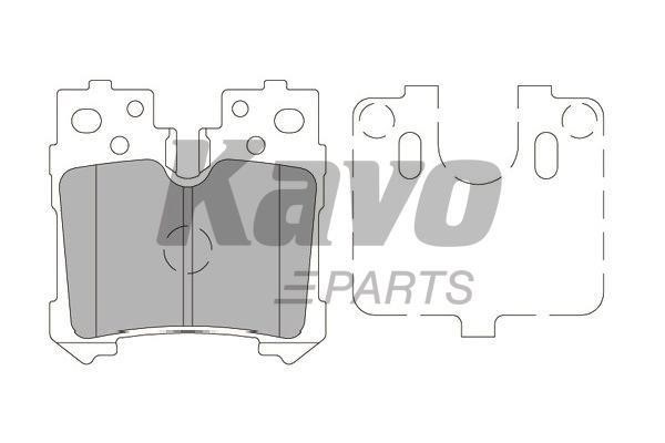 Rear disc brake pads, set Kavo parts BP-9138