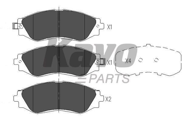 Kavo parts Brake Pad Set, disc brake – price 68 PLN