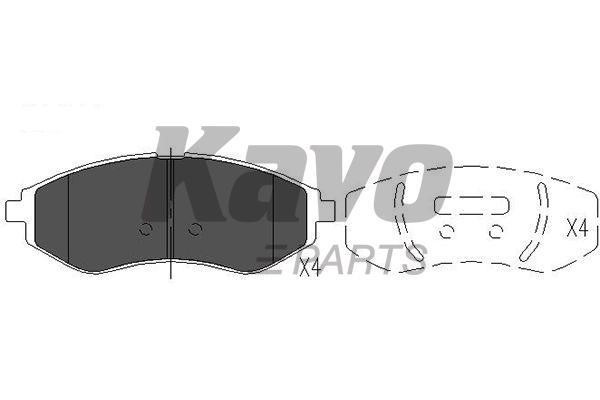Front disc brake pads, set Kavo parts KBP-1003