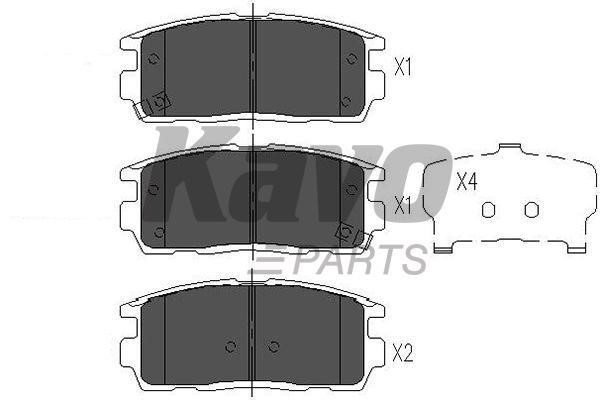 Kavo parts Rear disc brake pads, set – price 61 PLN