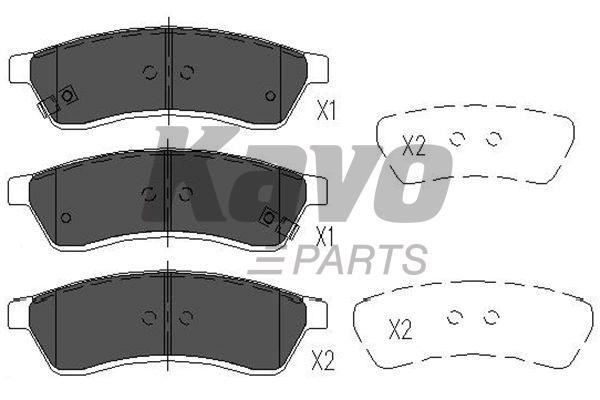 Front disc brake pads, set Kavo parts KBP-1012