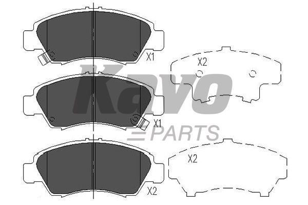 Brake pad set Kavo parts KBP-2004