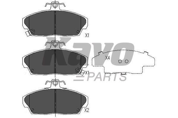 Brake pad set Kavo parts KBP-2006