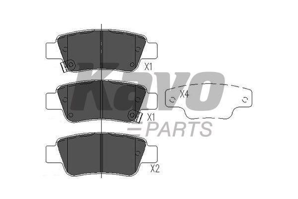 Kavo parts Front disc brake pads, set – price 52 PLN
