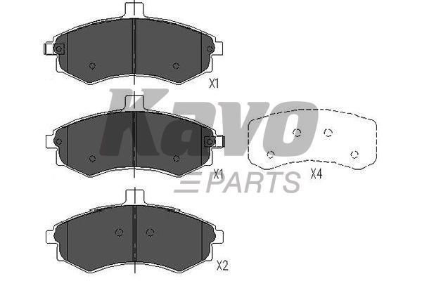 Front disc brake pads, set Kavo parts KBP-3006