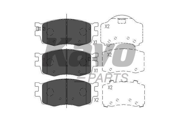 Brake Pad Set, disc brake Kavo parts KBP-3022