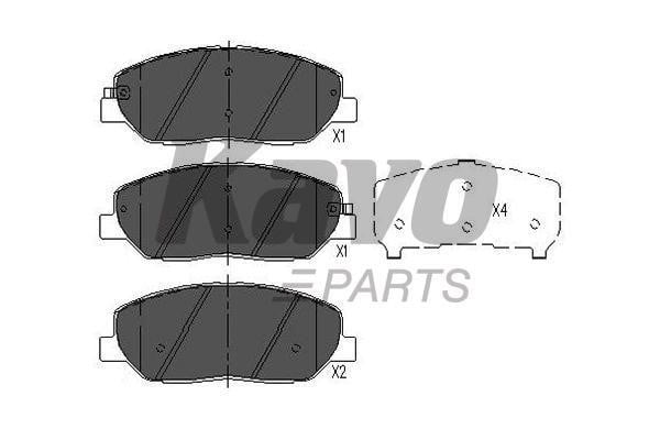 Brake pad set Kavo parts KBP-3023