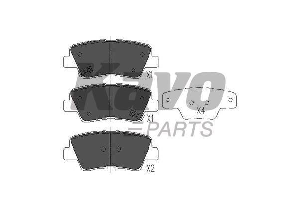 Rear disc brake pads, set Kavo parts KBP-3025