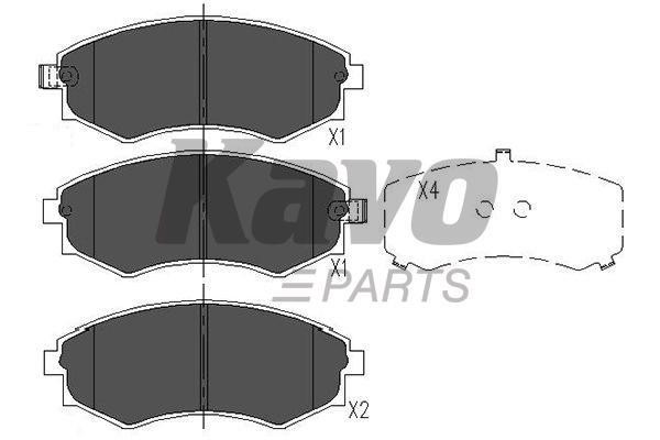 Brake pad set Kavo parts KBP-3027
