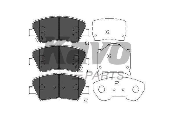 Brake pad set Kavo parts KBP-3030