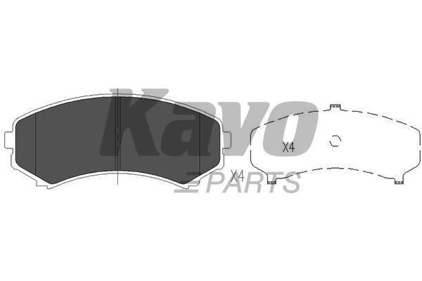 Front disc brake pads, set Kavo parts KBP-4504