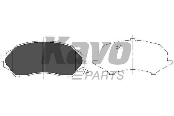 Brake pad set Kavo parts KBP-4505
