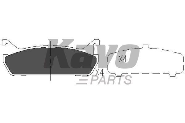 Front disc brake pads, set Kavo parts KBP-4507