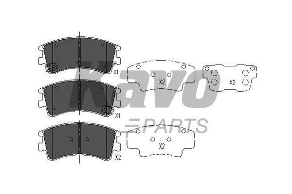 Front disc brake pads, set Kavo parts KBP-4512
