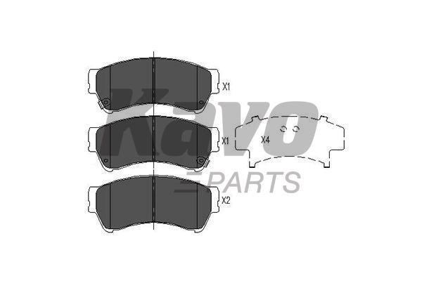 Brake pad set Kavo parts KBP-4557