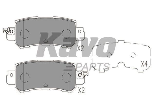 Front disc brake pads, set Kavo parts KBP-4573