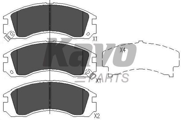 Front disc brake pads, set Kavo parts KBP-5503