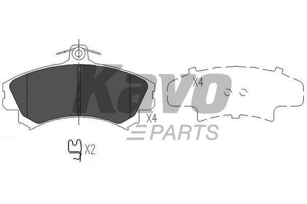 Brake pad set Kavo parts KBP-5507