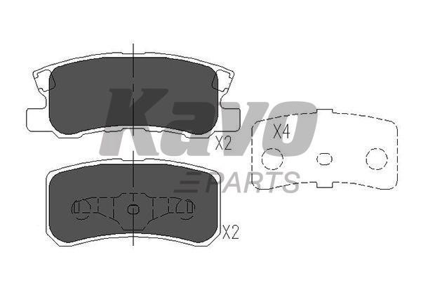 Front disc brake pads, set Kavo parts KBP-5515
