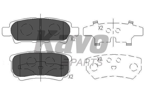 Front disc brake pads, set Kavo parts KBP-5518