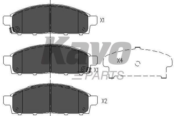 Brake pad set Kavo parts KBP-5520