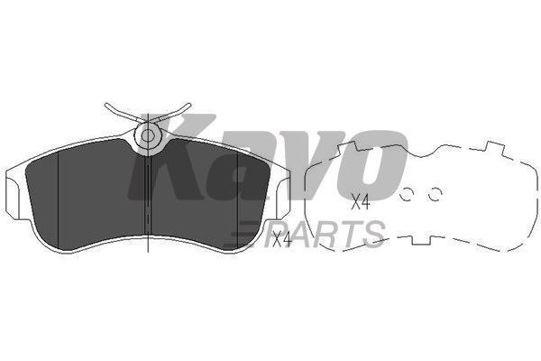 Brake pad set Kavo parts KBP-6502
