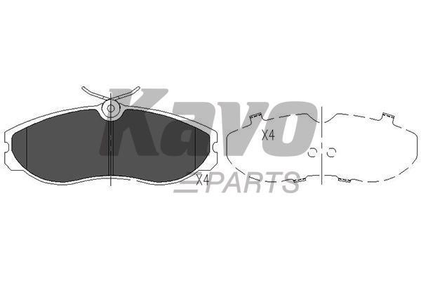 Brake pad set Kavo parts KBP-6506
