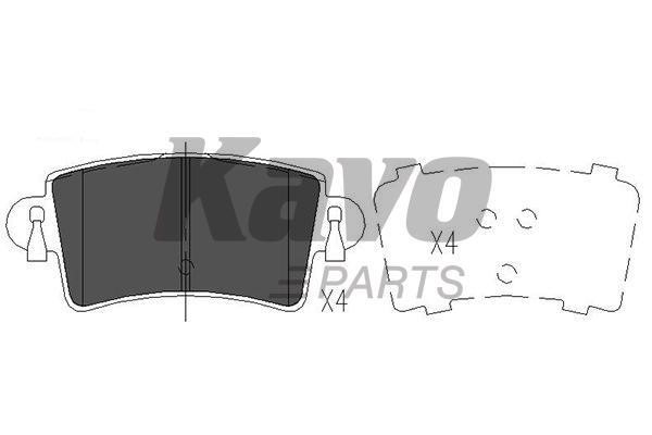Kavo parts Rear disc brake pads, set – price 62 PLN