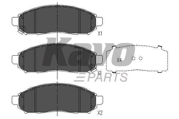 Brake pad set Kavo parts KBP-6574