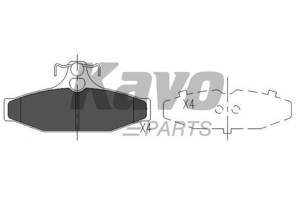 Rear brake pad set Kavo parts KBP-7503