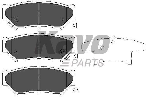 Brake pad set Kavo parts KBP-8505