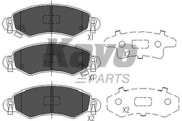 Front disc brake pads, set Kavo parts KBP-8508